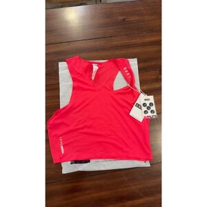 LSKD Race Day Cropped Performance Tank Raspberry Pink Large WTNK00596- NEW NWT